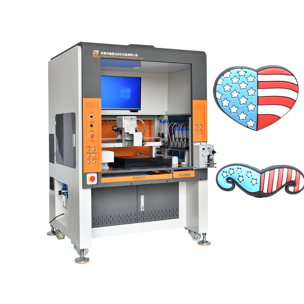 soft pvc rubber patch filling machine for product prototyping